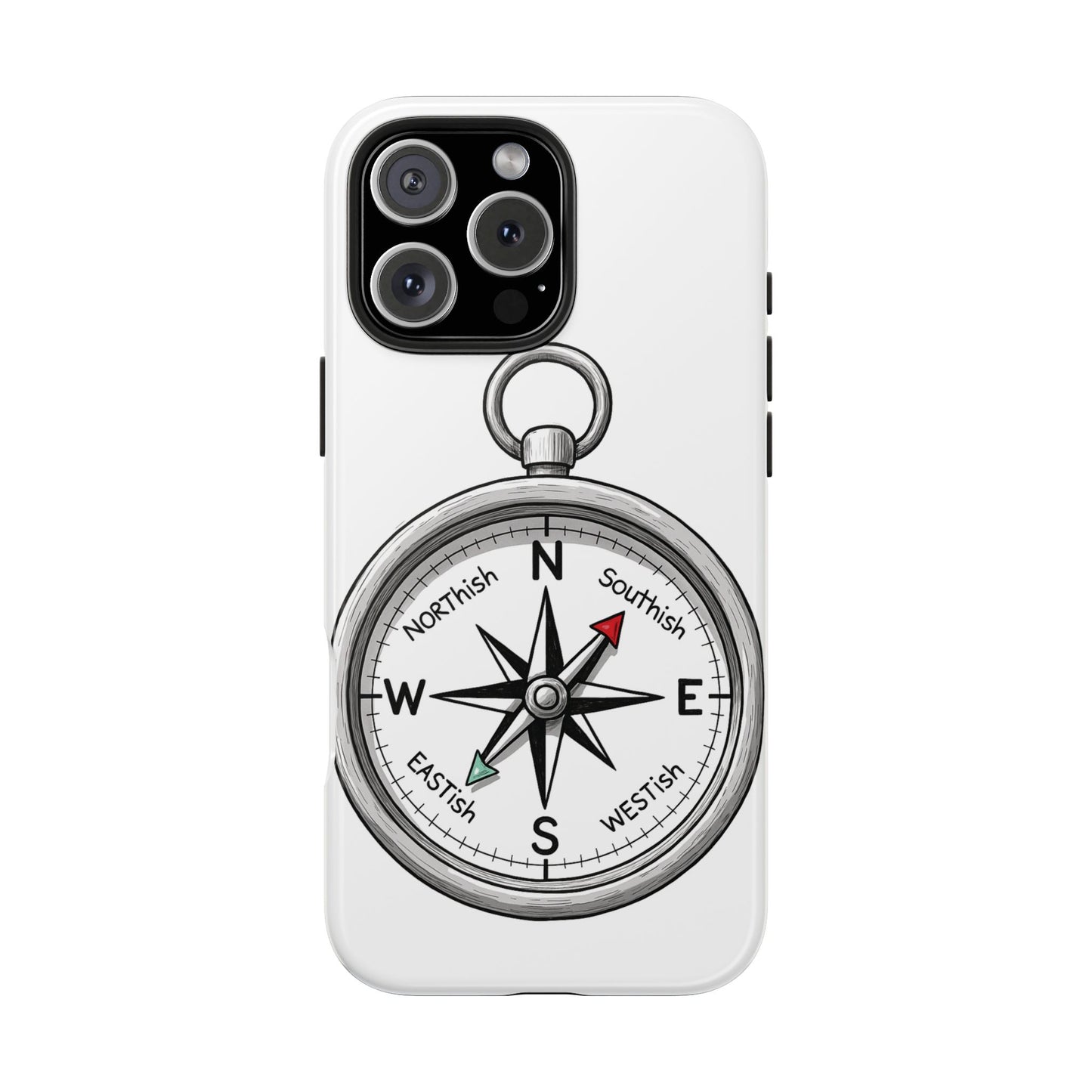 Compass Phone Case | Adventure Ready Tough Case, Gifts for Travelers, Unique Phone Accessories, Birthday Present, Personalized Design