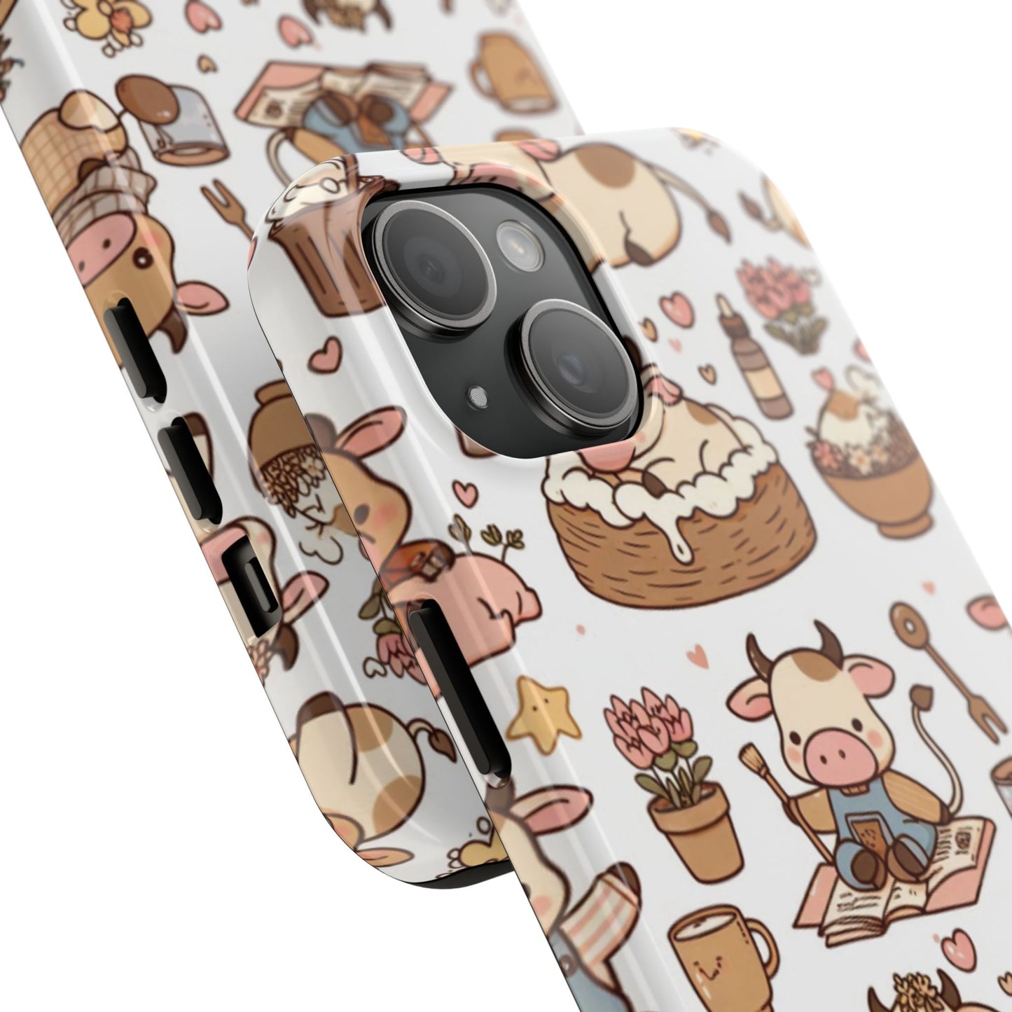 Cute Cow Phone Case, Tough Cow Themed Case, Animal Lover Gift, Durable Phone Protector, Fun Cow Print Design, Ideal for Birthdays