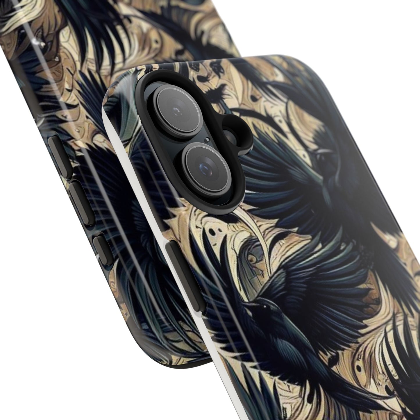 Bold Raven Phone Case | Tough and Protective | Unique Bird Design | Gift for Nature Lovers | Halloween and Fall Decor