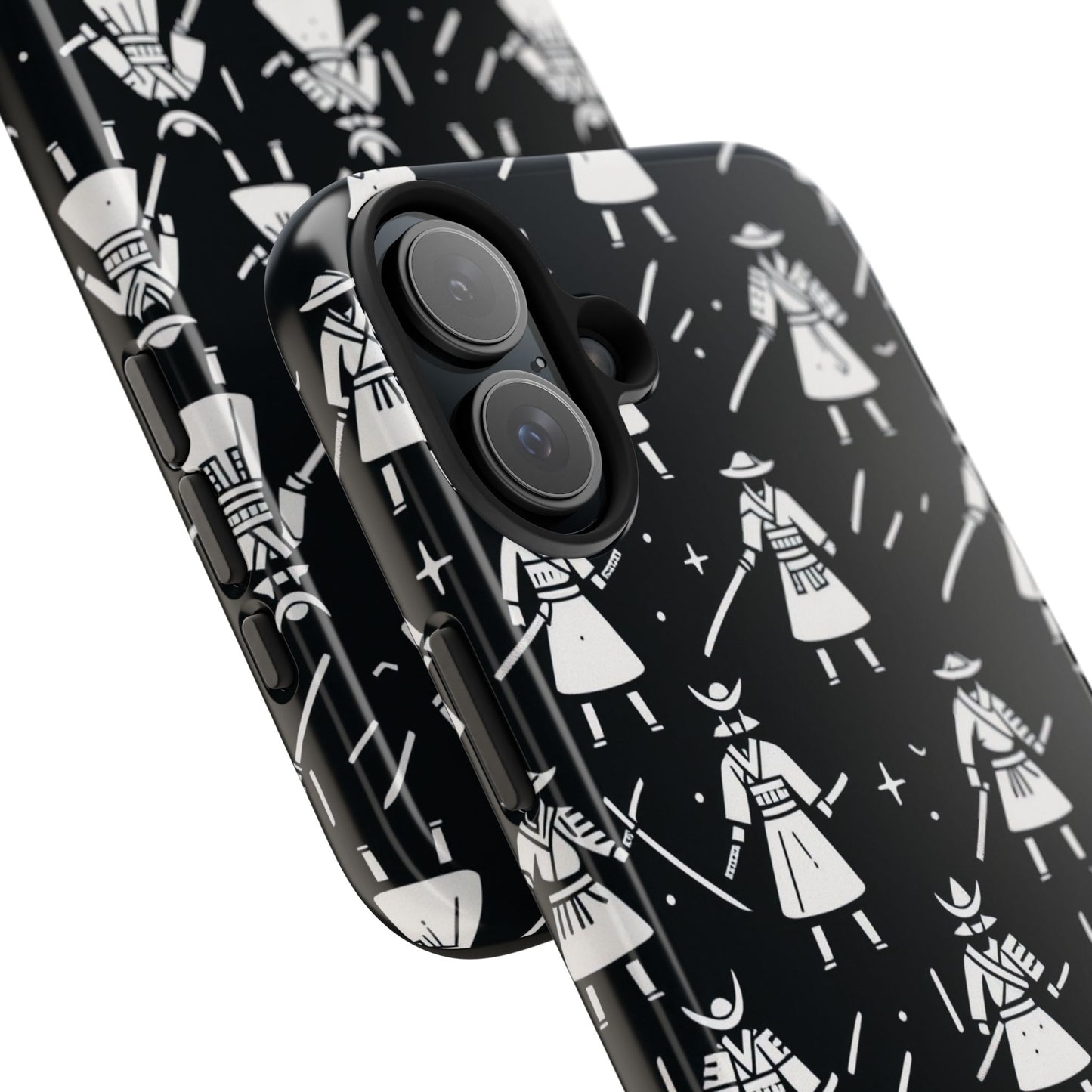 Warrior Pattern Tough Phone Cases, Durable Phone Cover, Unique Gift for Gamers, Protection from Drops, Stylish Phone Accessories