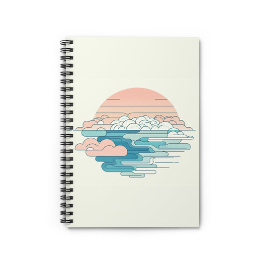 Ocean Sunset Spiral Notebook - Ruled Line, Beach Journal, Travel Diary, Inspirational Gift, Student Supplies, Art Lovers Notebook