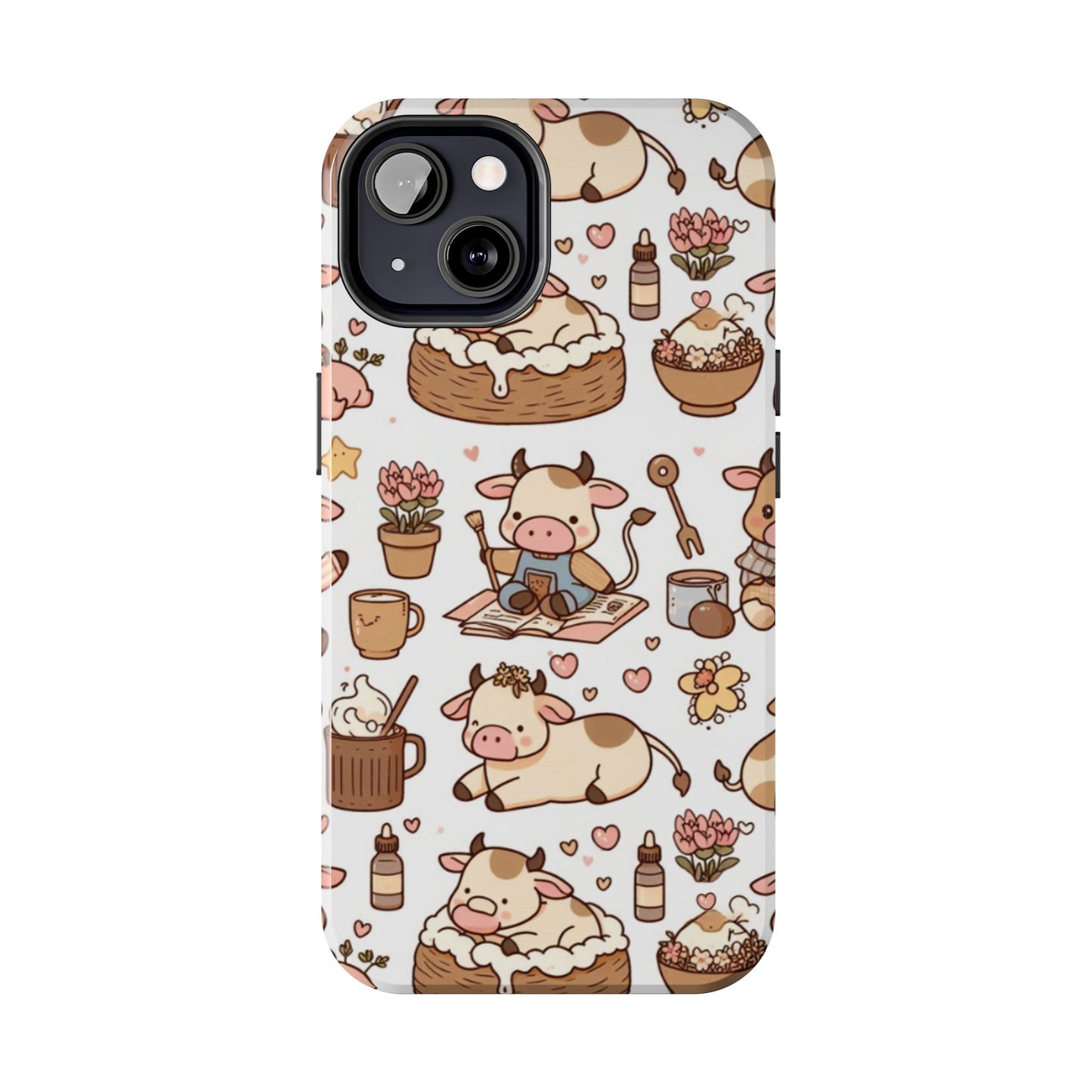 Cute Cow Phone Case, Tough Cow Themed Case, Animal Lover Gift, Durable Phone Protector, Fun Cow Print Design, Ideal for Birthdays
