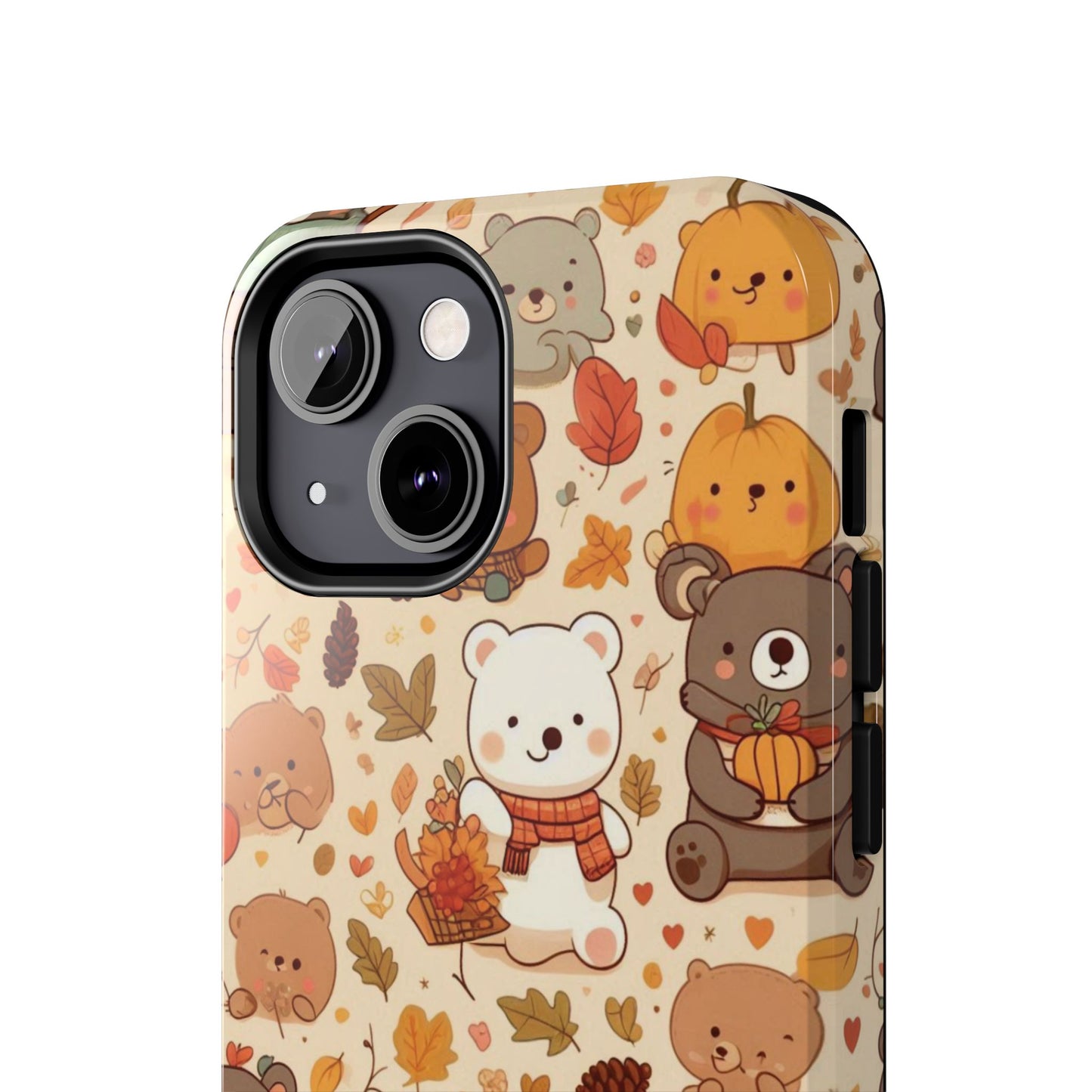 Cute Bear Phone Case - Durable Tough Cases for Animal Lovers, Gift for Kids, Cute Fall Decor, Whimsical Accessories, Fun Style