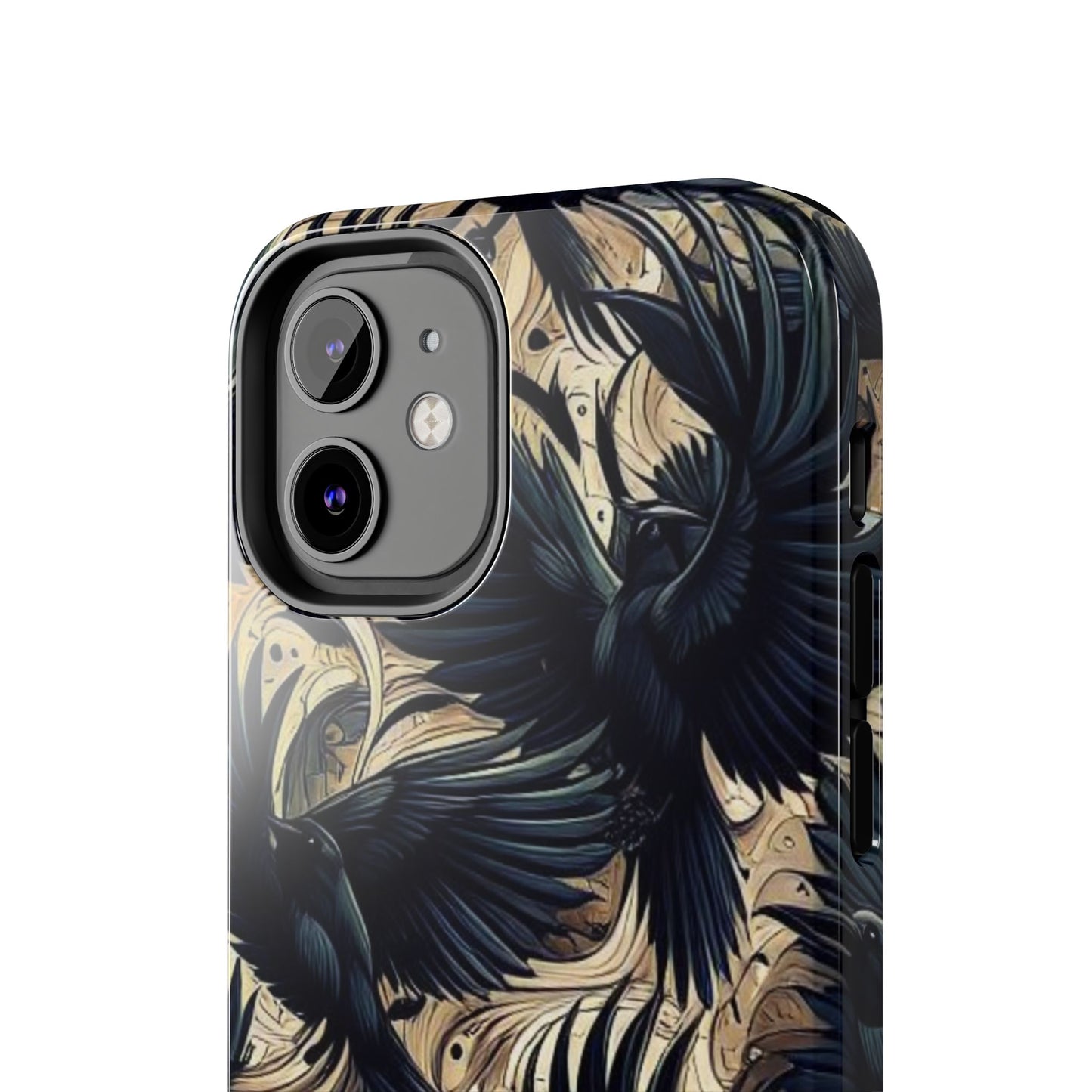 Bold Raven Phone Case | Tough and Protective | Unique Bird Design | Gift for Nature Lovers | Halloween and Fall Decor