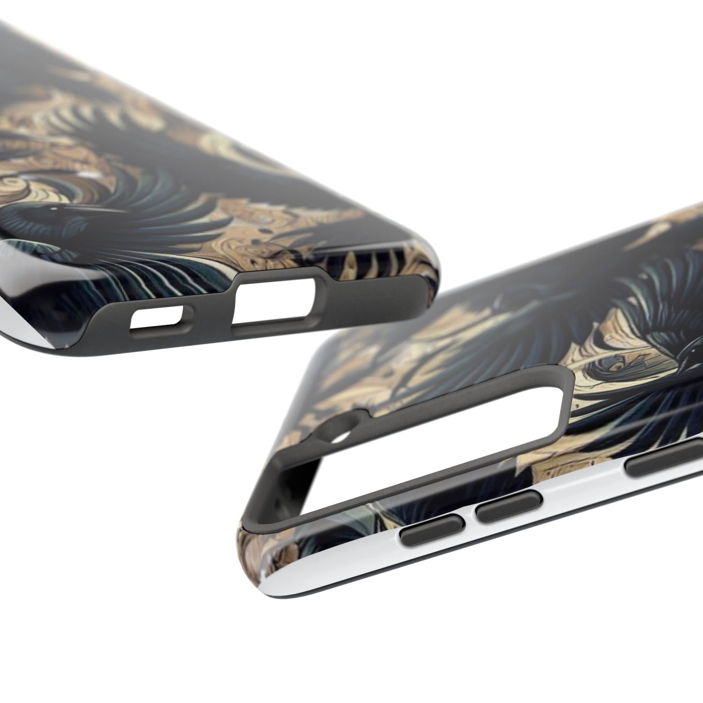 Bold Raven Phone Case | Tough and Protective | Unique Bird Design | Gift for Nature Lovers | Halloween and Fall Decor