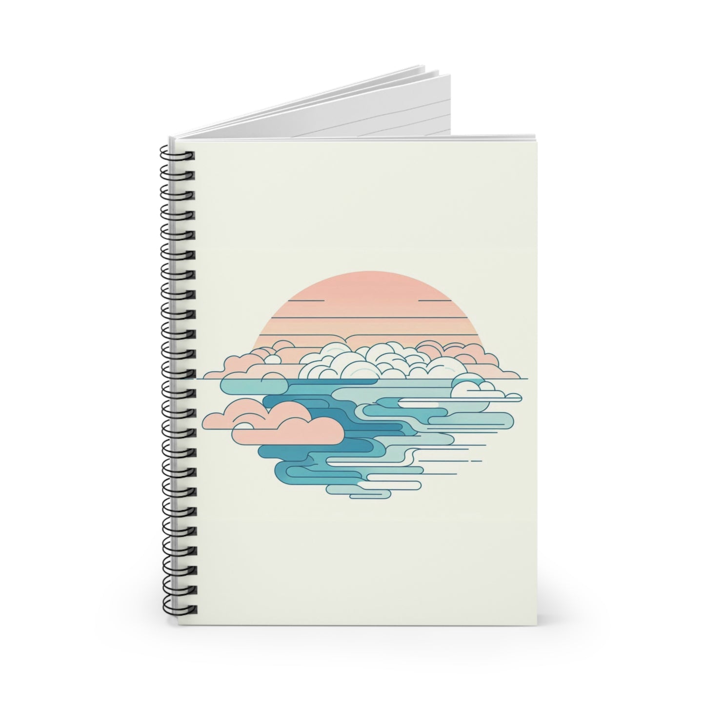 Ocean Sunset Spiral Notebook - Ruled Line, Beach Journal, Travel Diary, Inspirational Gift, Student Supplies, Art Lovers Notebook