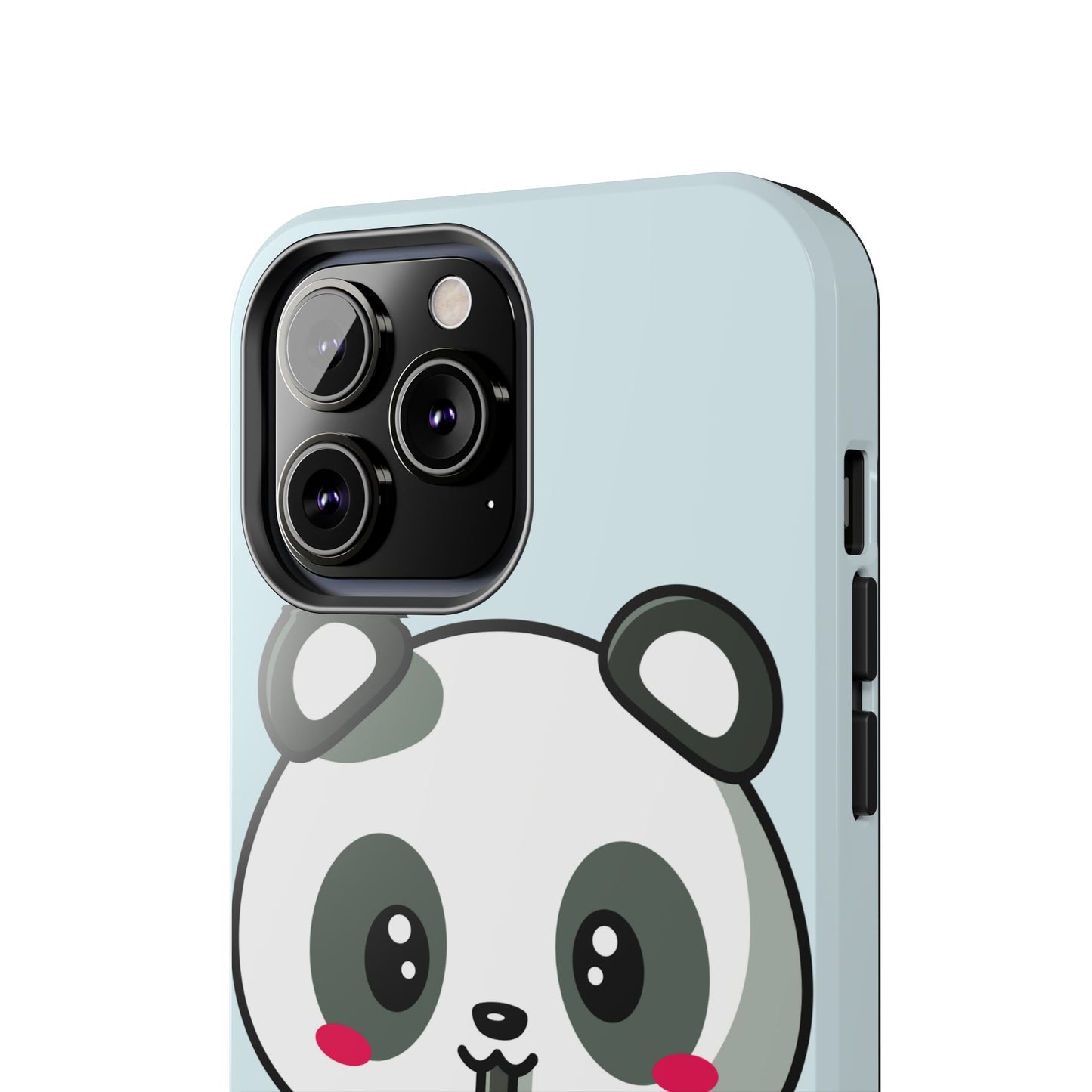Cute Panda Phone Case with Bubble Tea Design, Tough Phone Cases, Cartoon Character Accessories, Gift for Her, Fun Mobile Cover