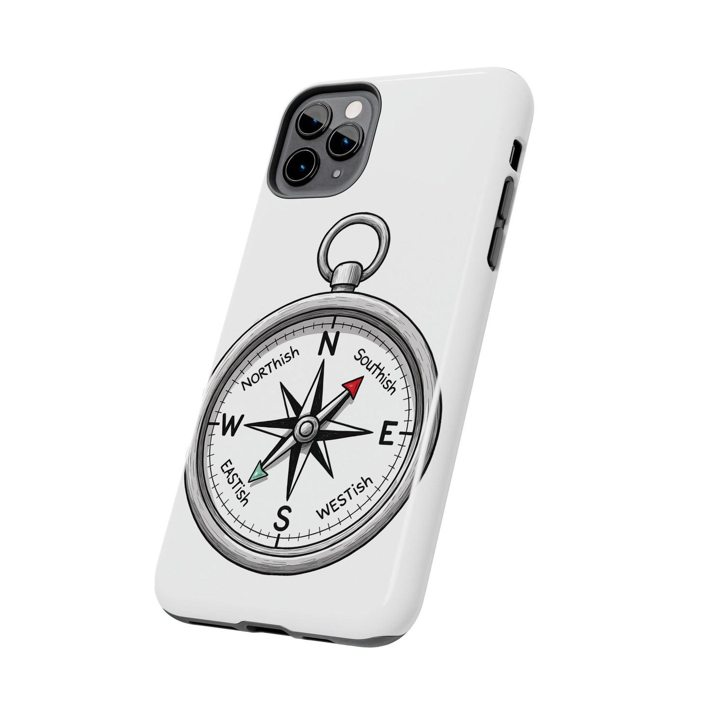 Compass Phone Case | Adventure Ready Tough Case, Gifts for Travelers, Unique Phone Accessories, Birthday Present, Personalized Design