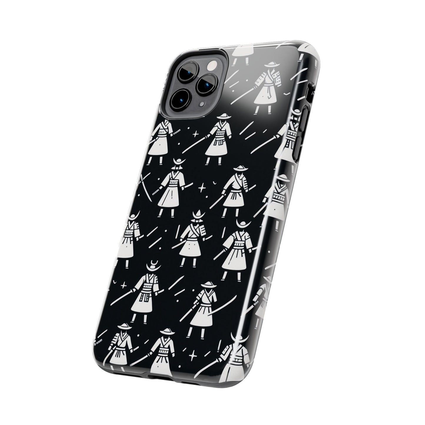 Warrior Pattern Tough Phone Cases, Durable Phone Cover, Unique Gift for Gamers, Protection from Drops, Stylish Phone Accessories