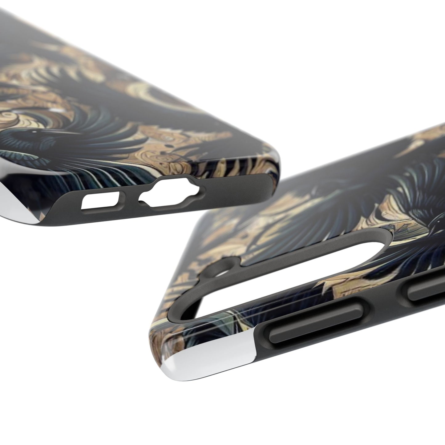 Bold Raven Phone Case | Tough and Protective | Unique Bird Design | Gift for Nature Lovers | Halloween and Fall Decor