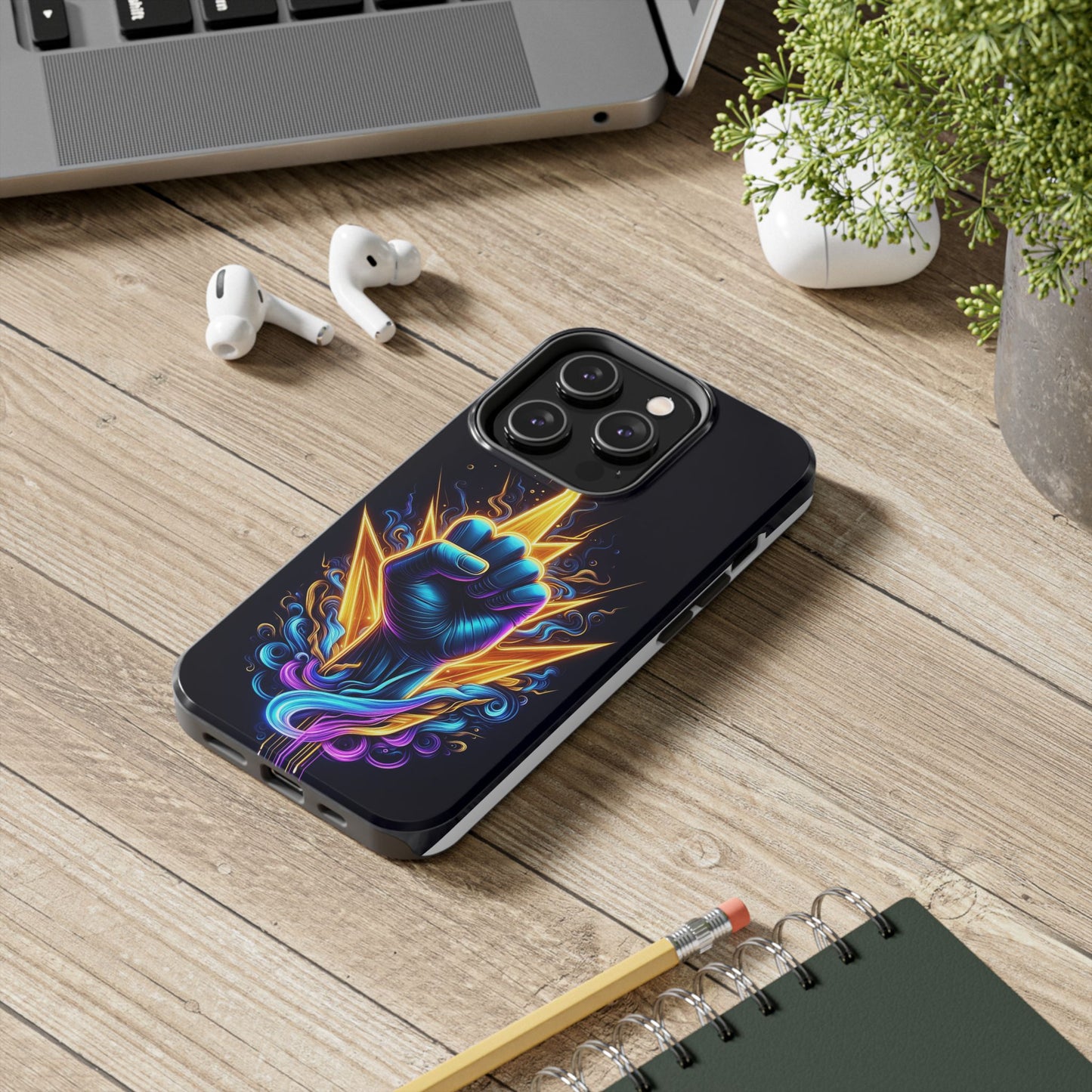 Vibrant Tough Phone Case, Unique Phone Protector, Gift for Him, Colorful Smartphone Cover, Inspirational Design