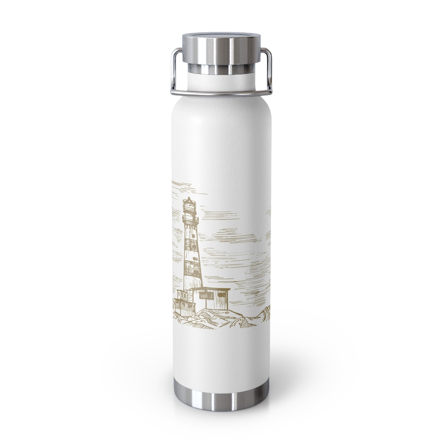 Lighthouse Insulated Water Bottle - 22oz Copper Vacuum Flask