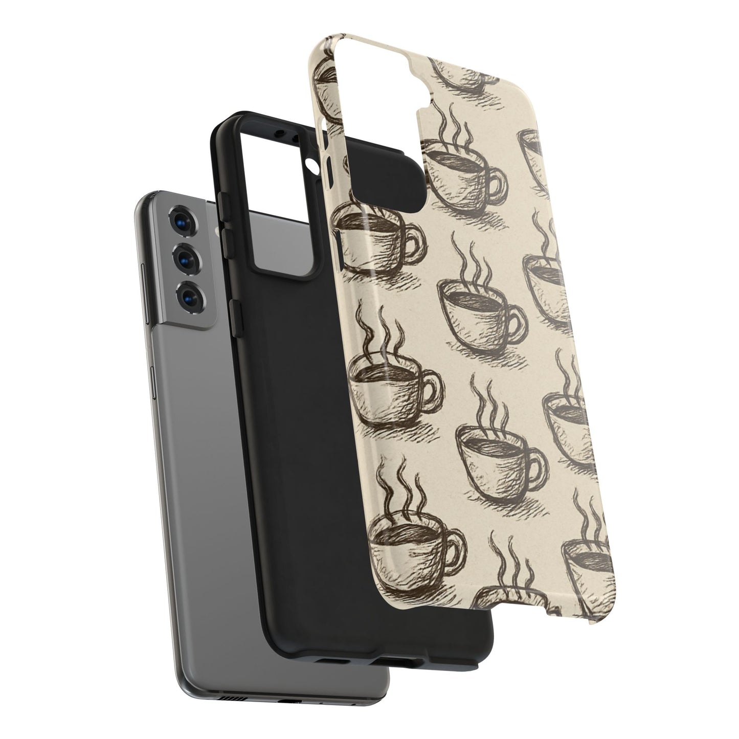 Elegant Coffee Cup Phone Cases - Stylish Tough Cases for Coffee Lovers, Gift for Tea Enthusiasts, Unique Phone Accessory