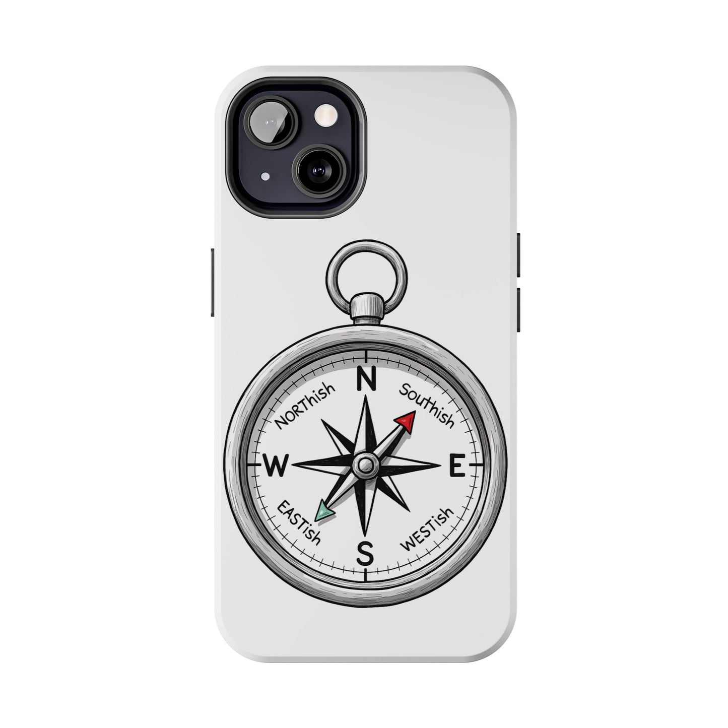 Compass Phone Case | Adventure Ready Tough Case, Gifts for Travelers, Unique Phone Accessories, Birthday Present, Personalized Design