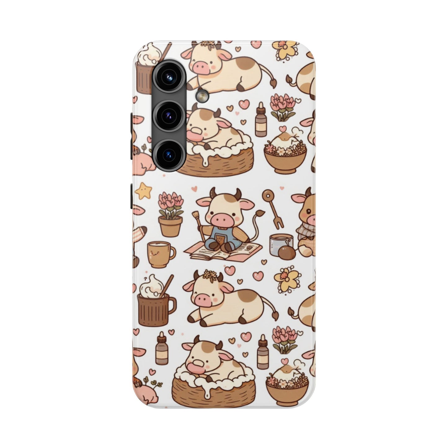 Cute Cow Phone Case, Tough Cow Themed Case, Animal Lover Gift, Durable Phone Protector, Fun Cow Print Design, Ideal for Birthdays