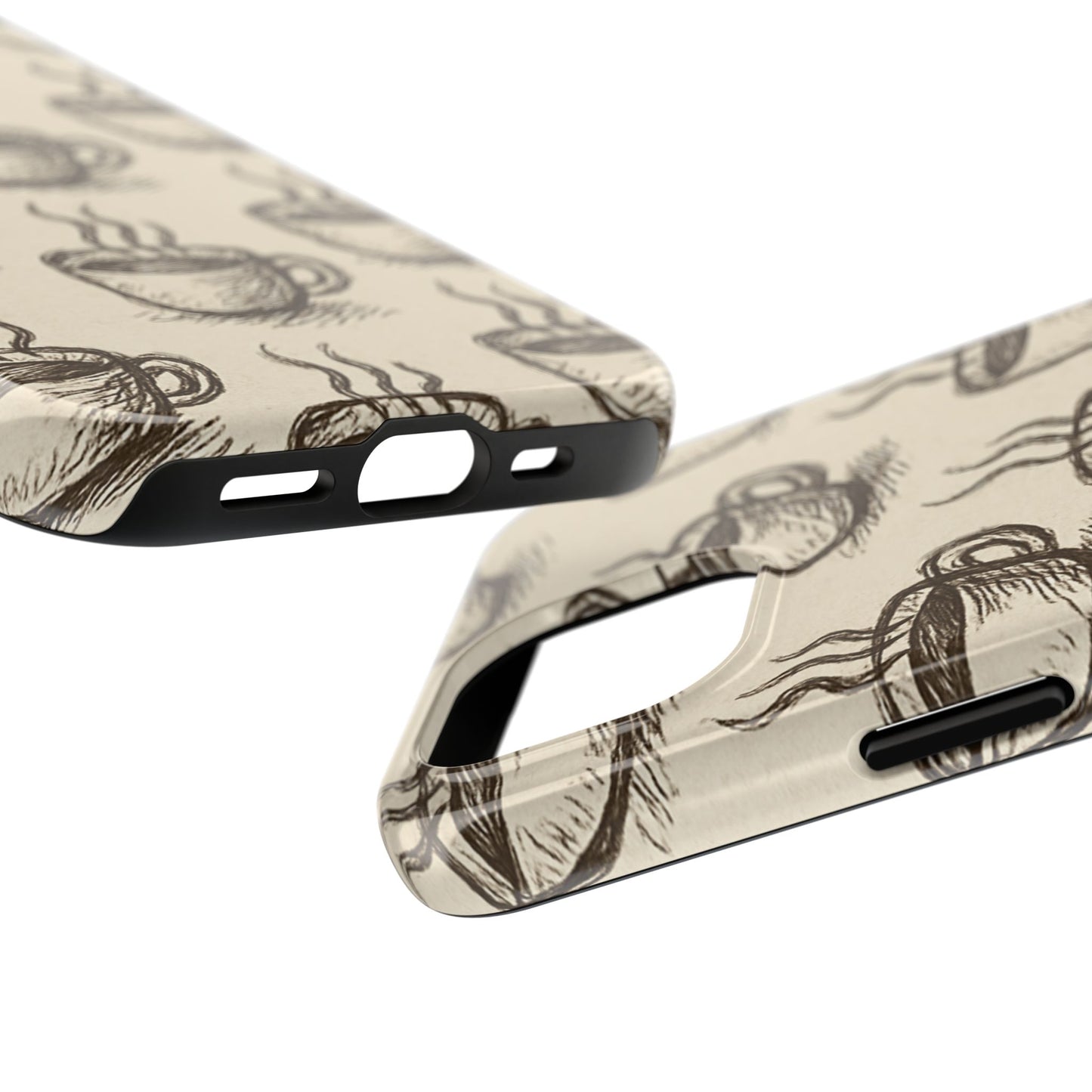 Elegant Coffee Cup Phone Cases - Stylish Tough Cases for Coffee Lovers, Gift for Tea Enthusiasts, Unique Phone Accessory