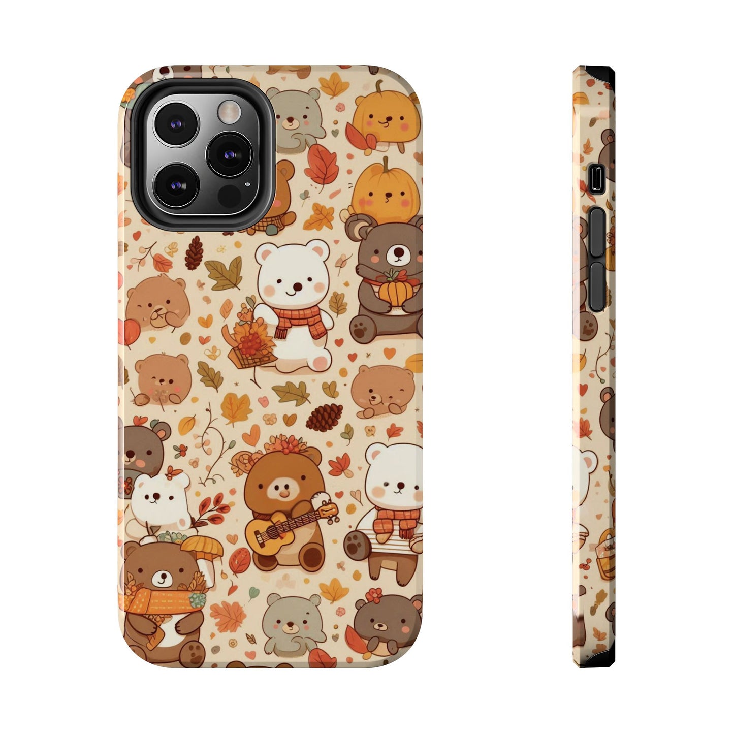 Cute Bear Phone Case - Durable Tough Cases for Animal Lovers, Gift for Kids, Cute Fall Decor, Whimsical Accessories, Fun Style