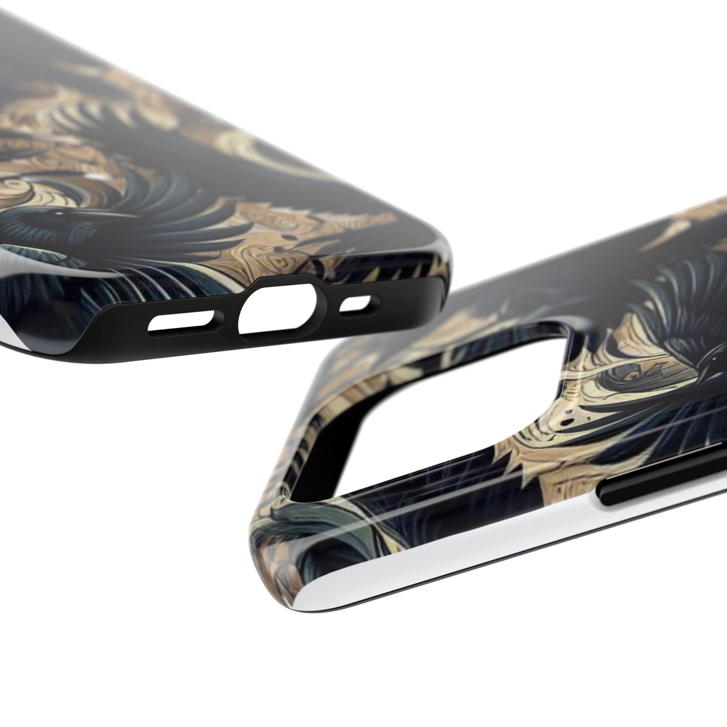 Bold Raven Phone Case | Tough and Protective | Unique Bird Design | Gift for Nature Lovers | Halloween and Fall Decor