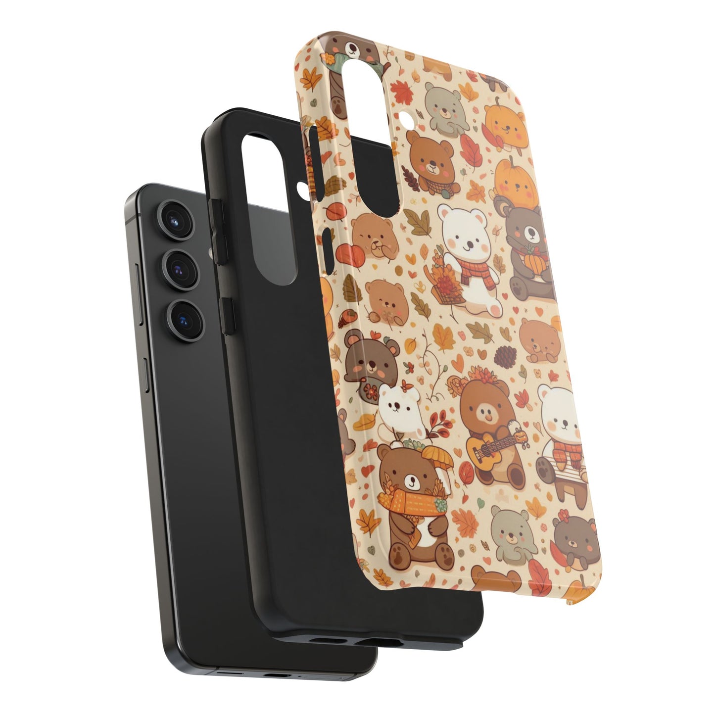 Cute Bear Phone Case - Durable Tough Cases for Animal Lovers, Gift for Kids, Cute Fall Decor, Whimsical Accessories, Fun Style