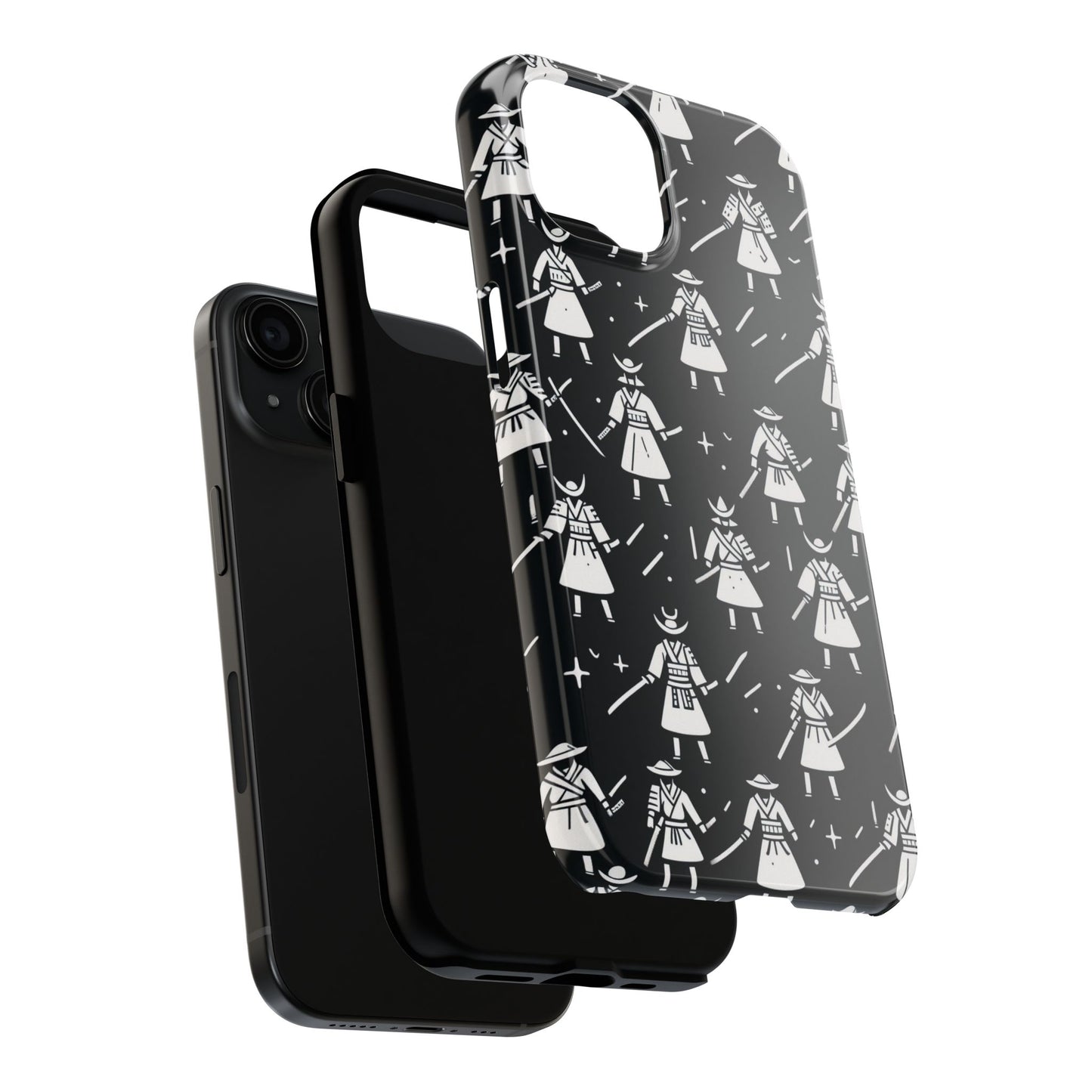 Warrior Pattern Tough Phone Cases, Durable Phone Cover, Unique Gift for Gamers, Protection from Drops, Stylish Phone Accessories