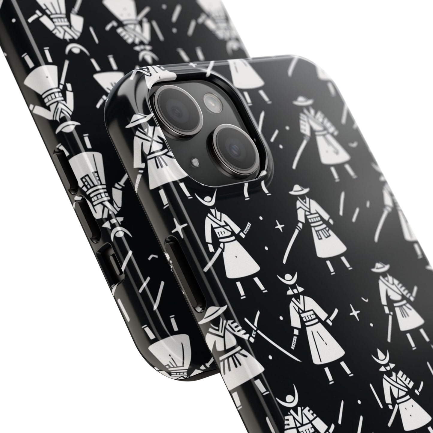 Warrior Pattern Tough Phone Cases, Durable Phone Cover, Unique Gift for Gamers, Protection from Drops, Stylish Phone Accessories