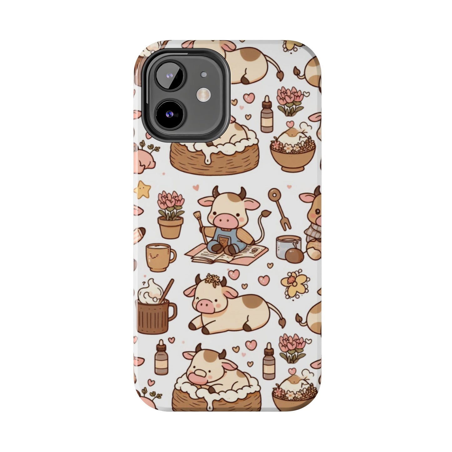 Cute Cow Phone Case, Tough Cow Themed Case, Animal Lover Gift, Durable Phone Protector, Fun Cow Print Design, Ideal for Birthdays