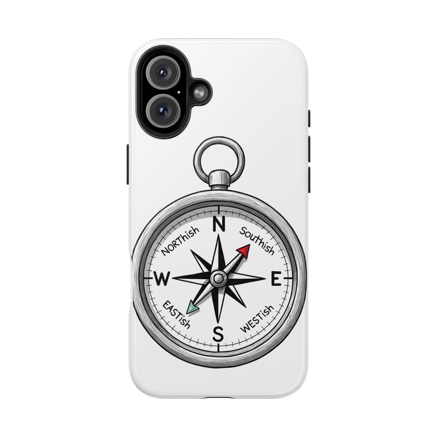 Compass Phone Case | Adventure Ready Tough Case, Gifts for Travelers, Unique Phone Accessories, Birthday Present, Personalized Design