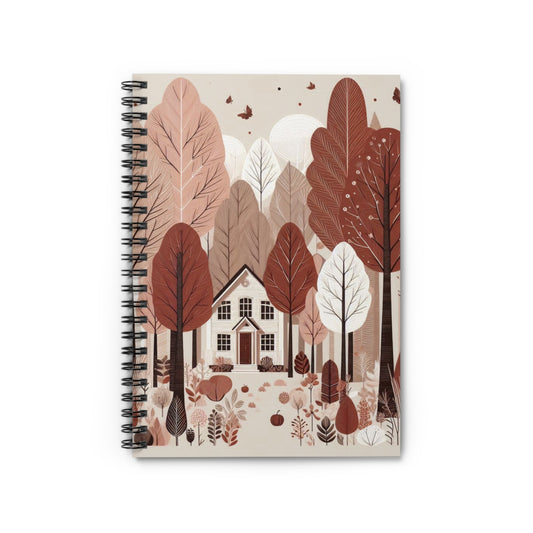 Charming Forest Spiral Notebook - Cozy Home Design, Stationery, Journaling, Gift, Nature Lover's Supplies
