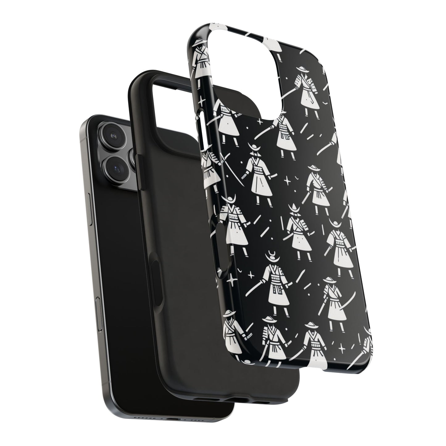 Warrior Pattern Tough Phone Cases, Durable Phone Cover, Unique Gift for Gamers, Protection from Drops, Stylish Phone Accessories