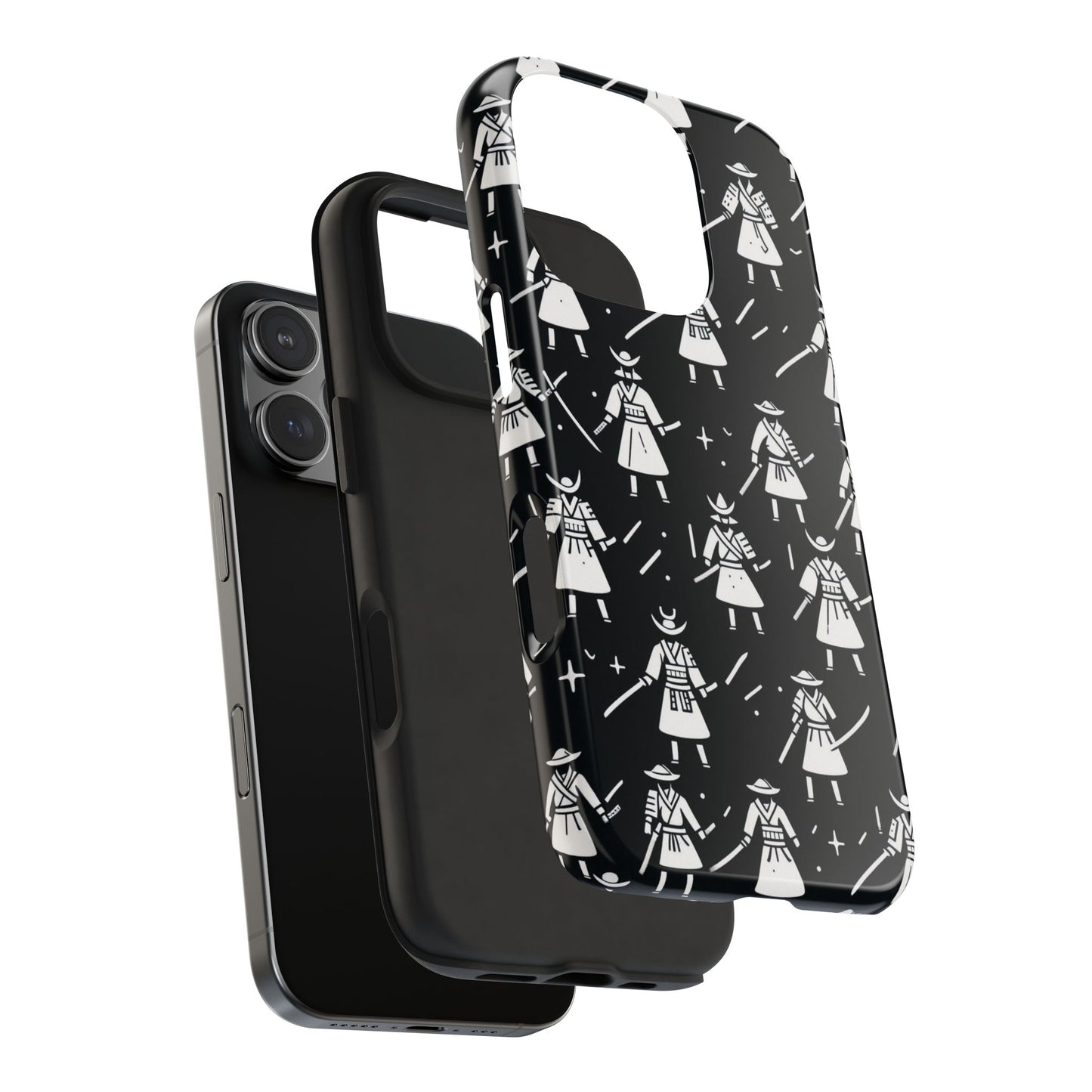 Warrior Pattern Tough Phone Cases, Durable Phone Cover, Unique Gift for Gamers, Protection from Drops, Stylish Phone Accessories