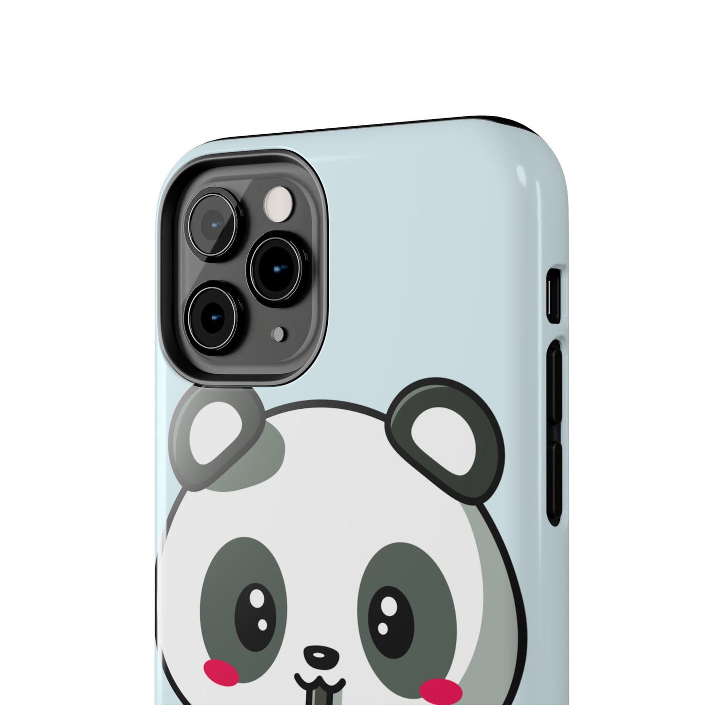 Cute Panda Phone Case with Bubble Tea Design, Tough Phone Cases, Cartoon Character Accessories, Gift for Her, Fun Mobile Cover