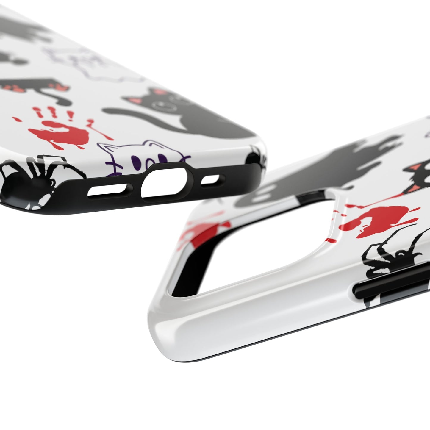 Halloween Phone Cases, Spooky Phone Cover, Cat & Ghost Design, Tough Case for Gifting, Fun and Festive