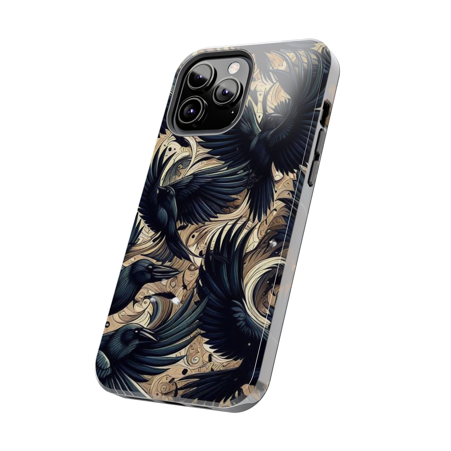 Bold Raven Phone Case | Tough and Protective | Unique Bird Design | Gift for Nature Lovers | Halloween and Fall Decor
