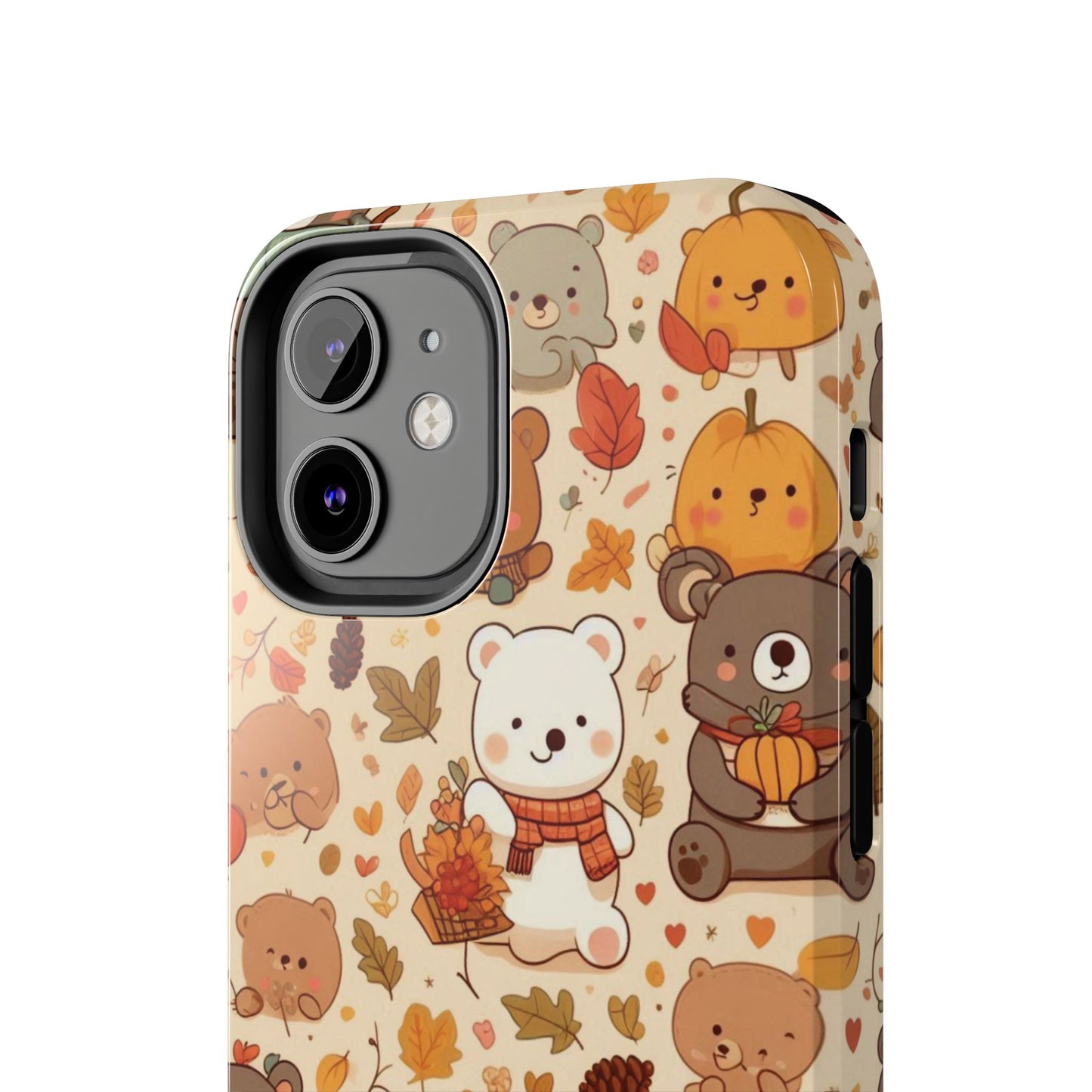 Cute Bear Phone Case - Durable Tough Cases for Animal Lovers, Gift for Kids, Cute Fall Decor, Whimsical Accessories, Fun Style