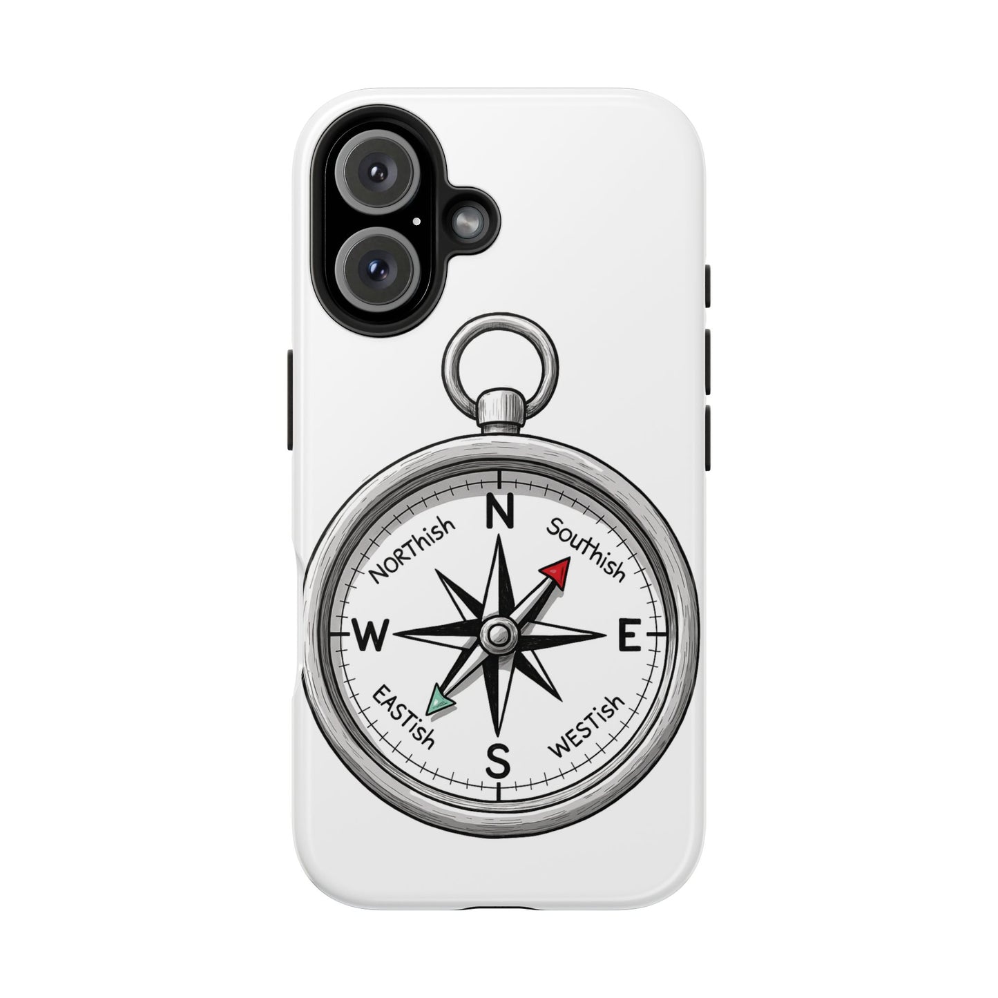 Compass Phone Case | Adventure Ready Tough Case, Gifts for Travelers, Unique Phone Accessories, Birthday Present, Personalized Design