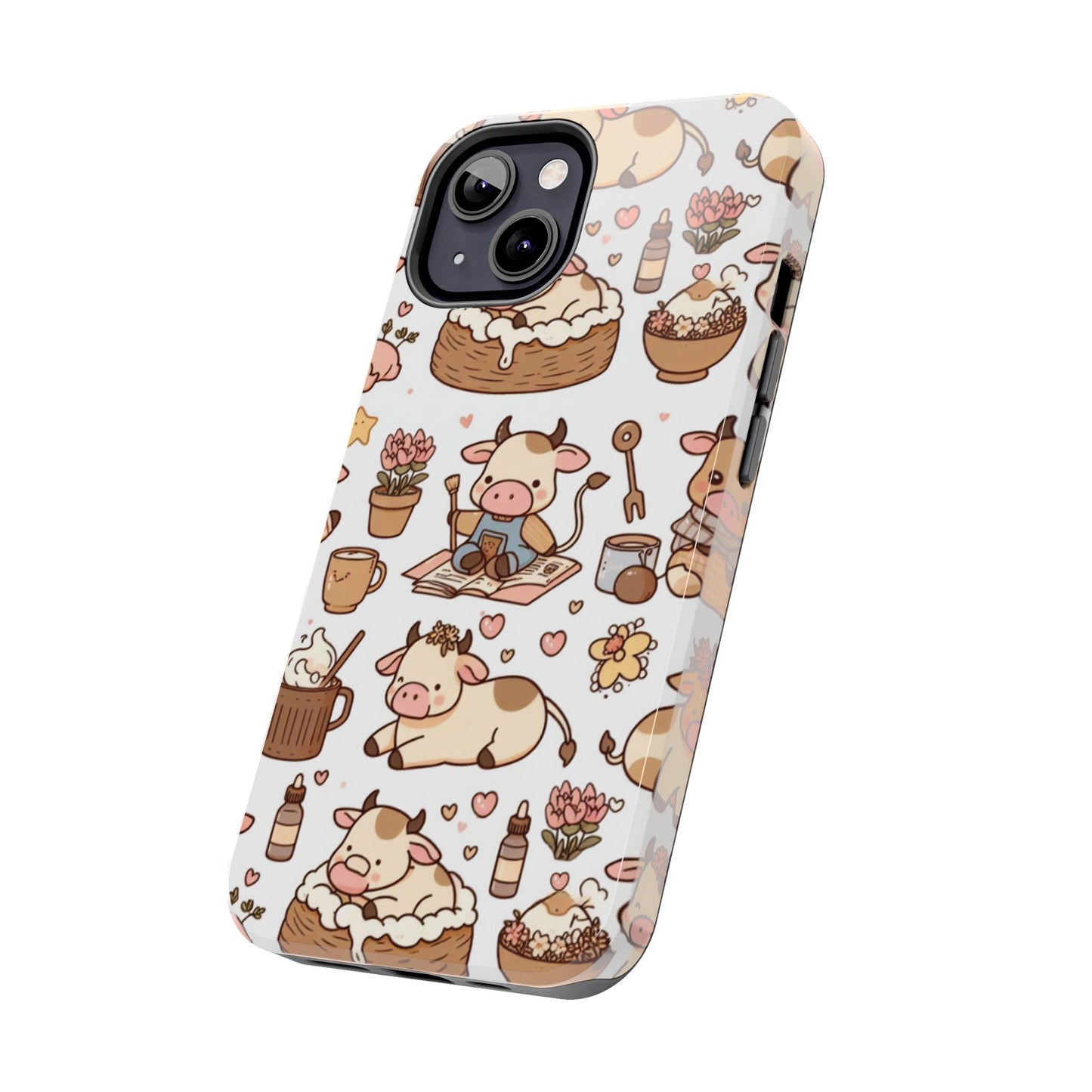 Cute Cow Phone Case, Tough Cow Themed Case, Animal Lover Gift, Durable Phone Protector, Fun Cow Print Design, Ideal for Birthdays