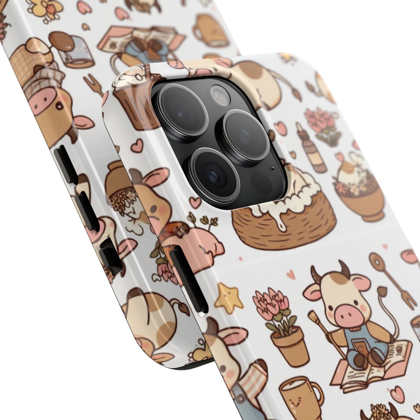 Cute Cow Phone Case, Tough Cow Themed Case, Animal Lover Gift, Durable Phone Protector, Fun Cow Print Design, Ideal for Birthdays