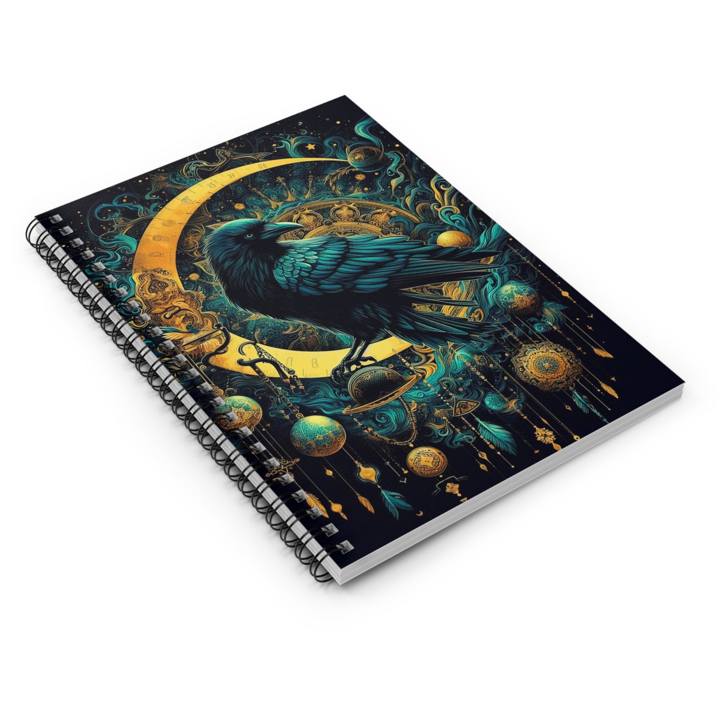 Mystical Raven Spiral Notebook - Perfect for Journaling, School, or Gift, Ideal for Witchcraft, Fantasy Lovers, and Art Enthusiasts