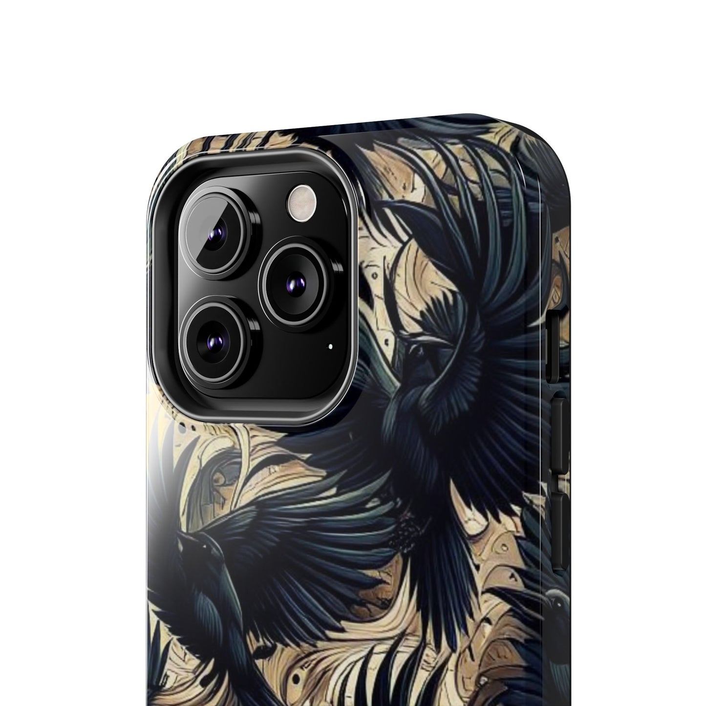 Bold Raven Phone Case | Tough and Protective | Unique Bird Design | Gift for Nature Lovers | Halloween and Fall Decor