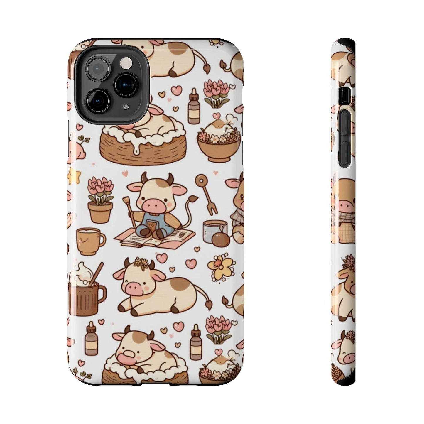 Cute Cow Phone Case, Tough Cow Themed Case, Animal Lover Gift, Durable Phone Protector, Fun Cow Print Design, Ideal for Birthdays