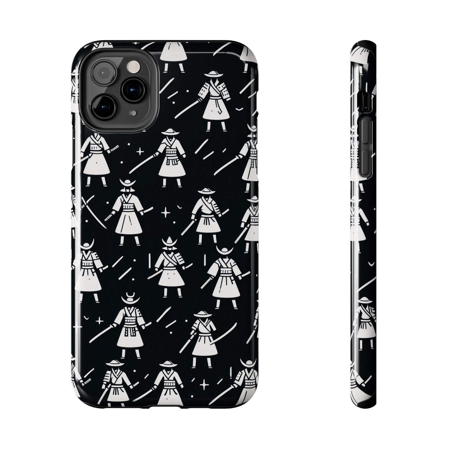 Warrior Pattern Tough Phone Cases, Durable Phone Cover, Unique Gift for Gamers, Protection from Drops, Stylish Phone Accessories