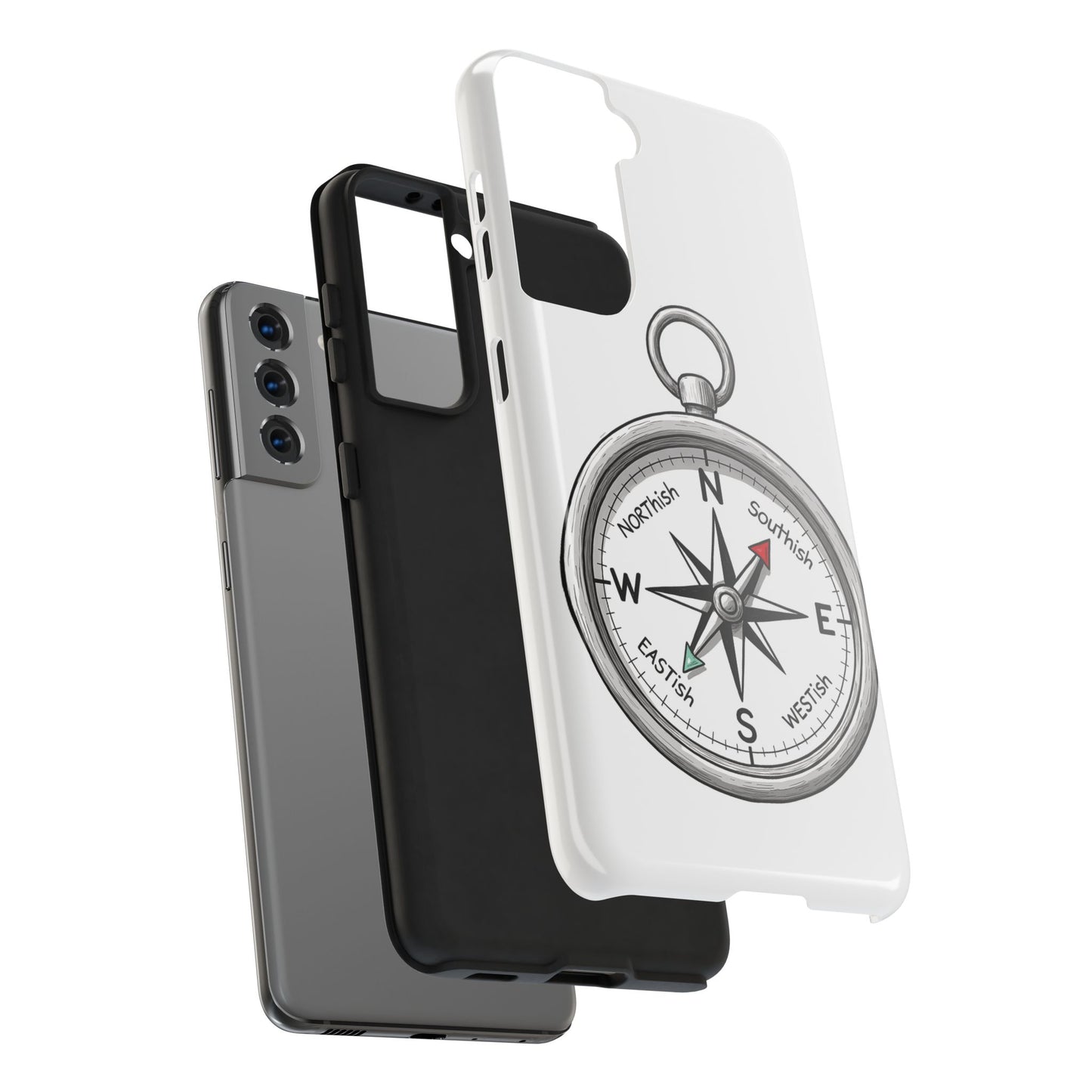 Compass Phone Case | Adventure Ready Tough Case, Gifts for Travelers, Unique Phone Accessories, Birthday Present, Personalized Design