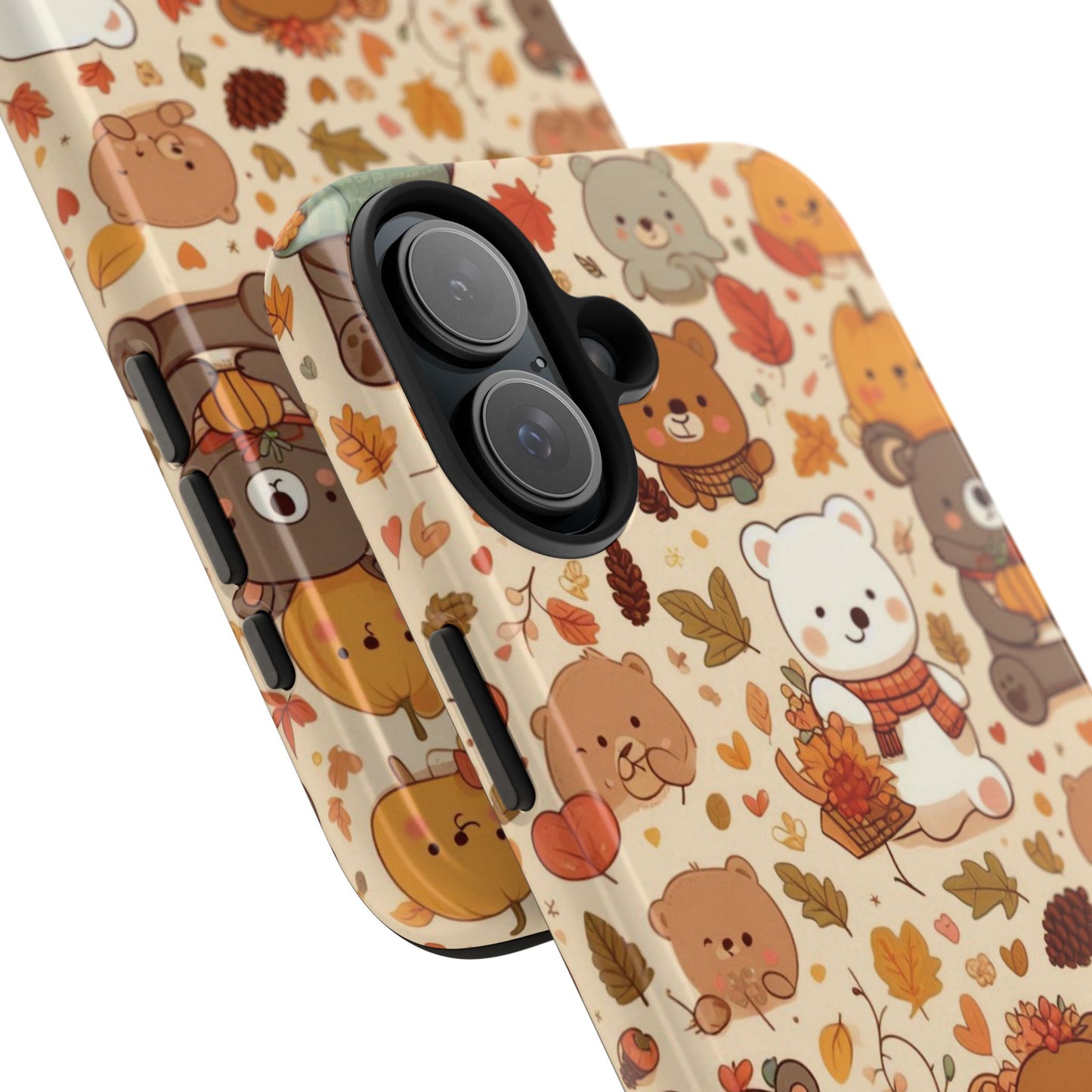 Cute Bear Phone Case - Durable Tough Cases for Animal Lovers, Gift for Kids, Cute Fall Decor, Whimsical Accessories, Fun Style