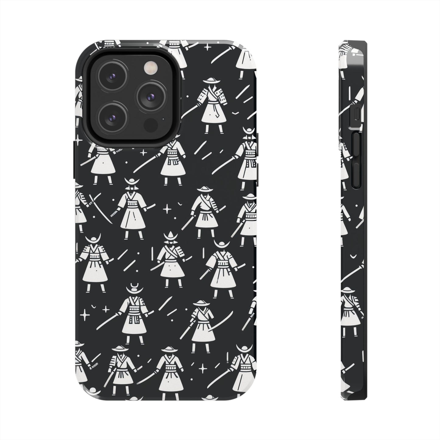 Warrior Pattern Tough Phone Cases, Durable Phone Cover, Unique Gift for Gamers, Protection from Drops, Stylish Phone Accessories