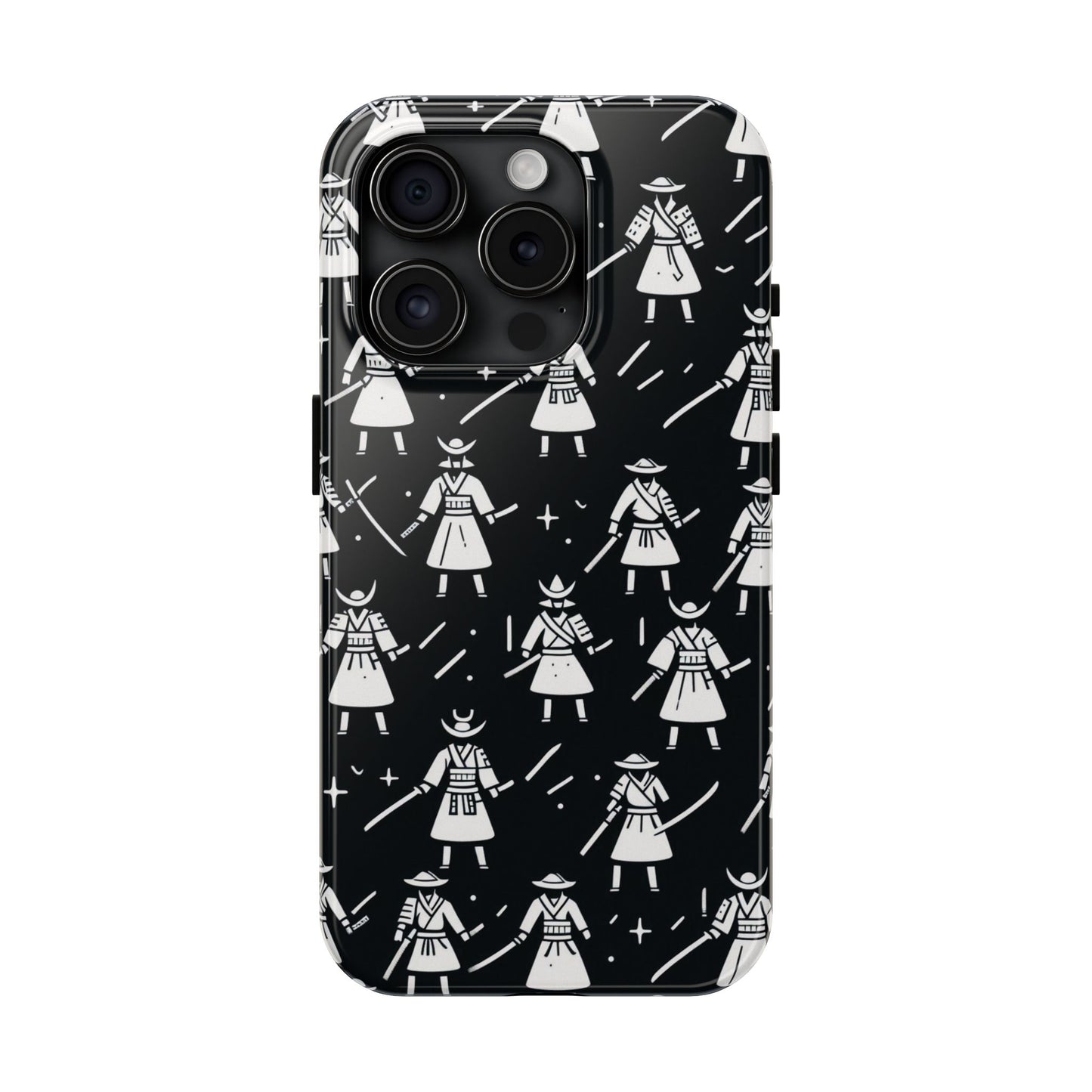 Warrior Pattern Tough Phone Cases, Durable Phone Cover, Unique Gift for Gamers, Protection from Drops, Stylish Phone Accessories