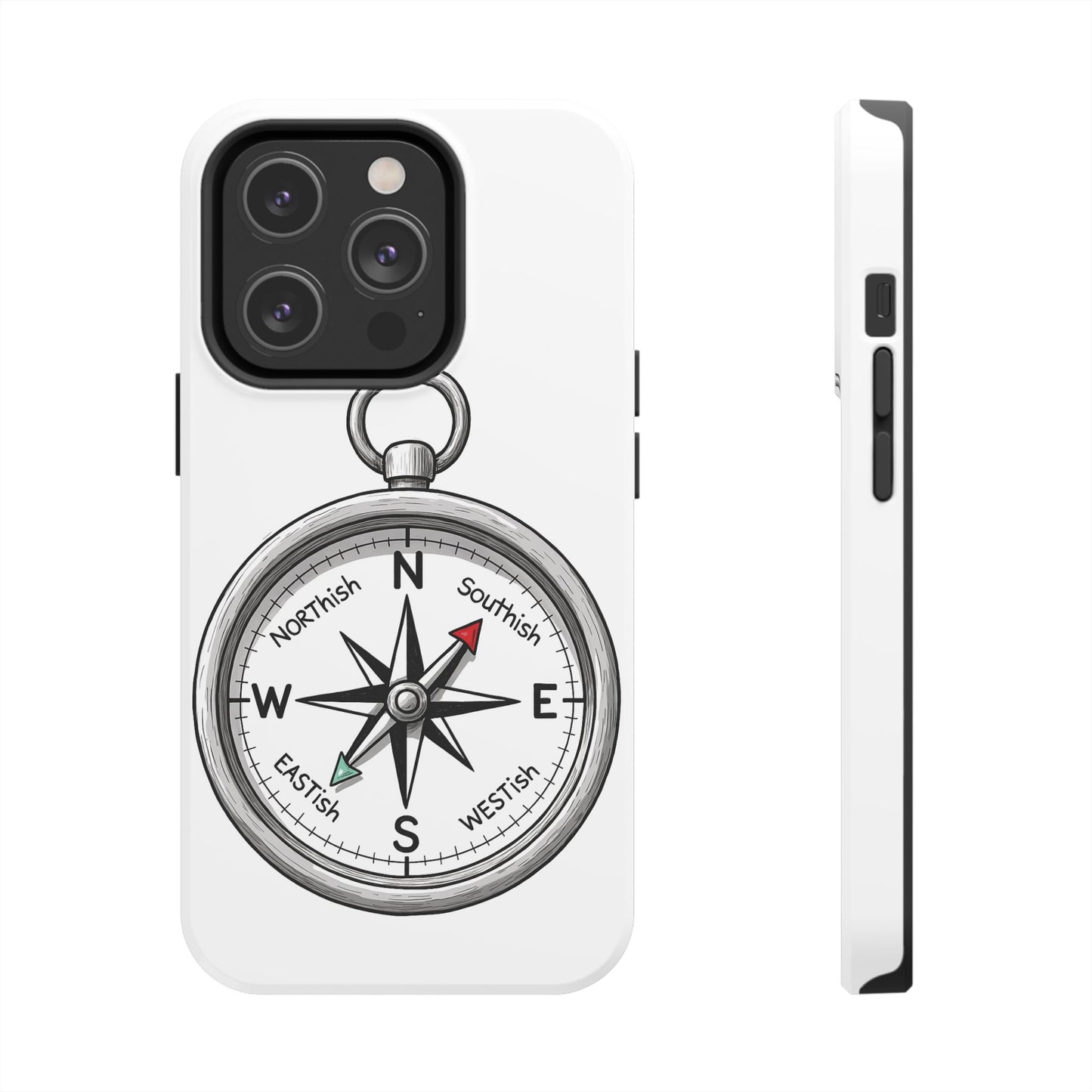 Compass Phone Case | Adventure Ready Tough Case, Gifts for Travelers, Unique Phone Accessories, Birthday Present, Personalized Design