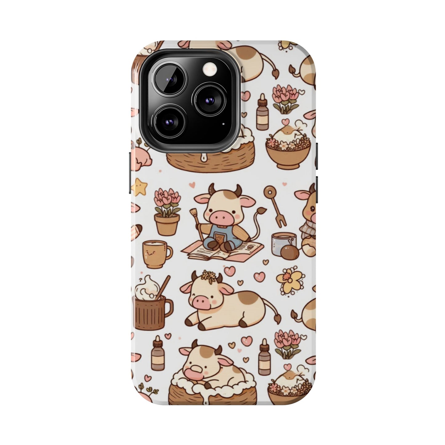 Cute Cow Phone Case, Tough Cow Themed Case, Animal Lover Gift, Durable Phone Protector, Fun Cow Print Design, Ideal for Birthdays