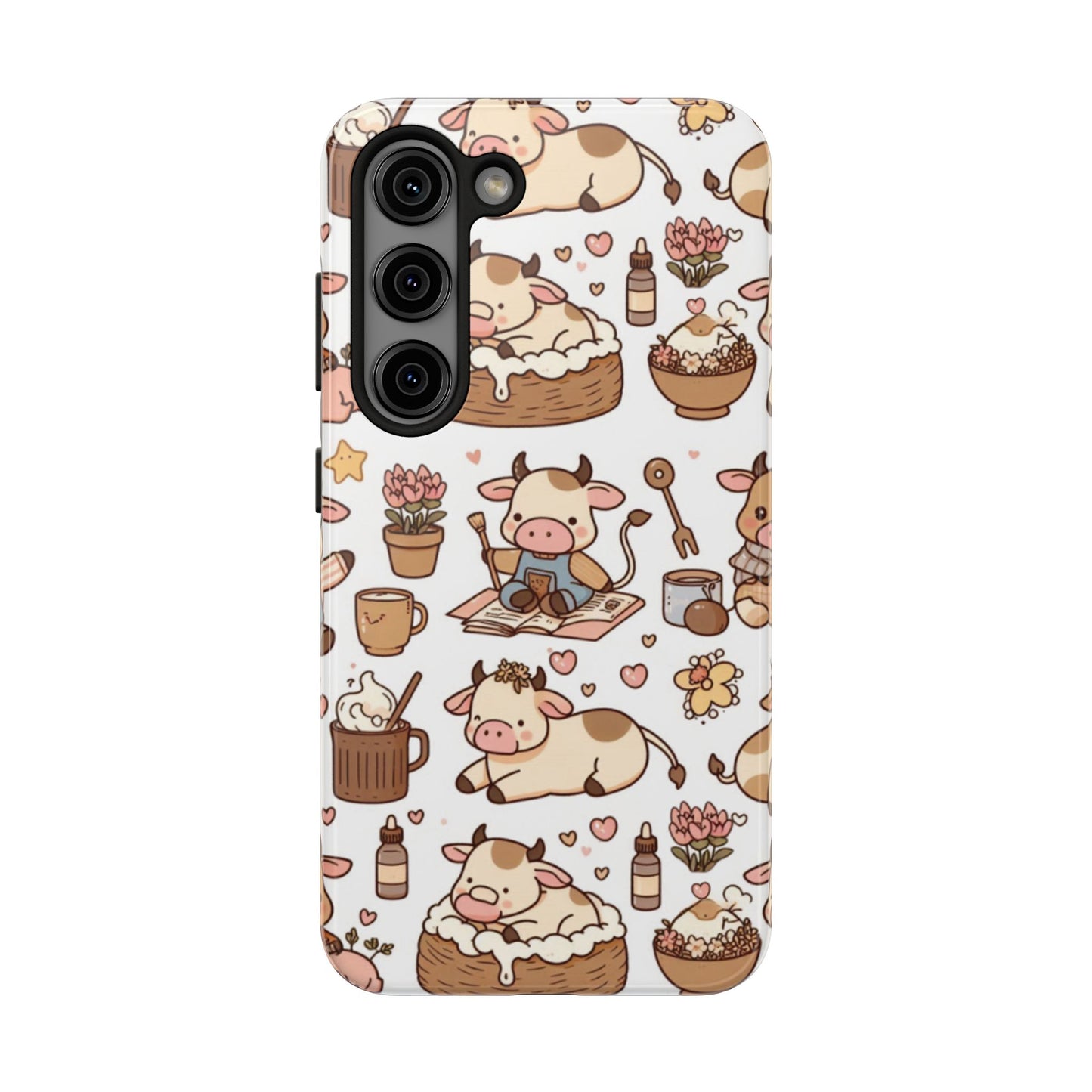 Cute Cow Phone Case, Tough Cow Themed Case, Animal Lover Gift, Durable Phone Protector, Fun Cow Print Design, Ideal for Birthdays