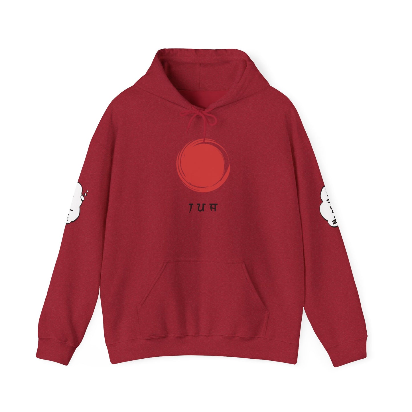 Japanese-Inspired Unisex Heavy Blend™ Hoodie - Minimalist Cloud & Circle Design