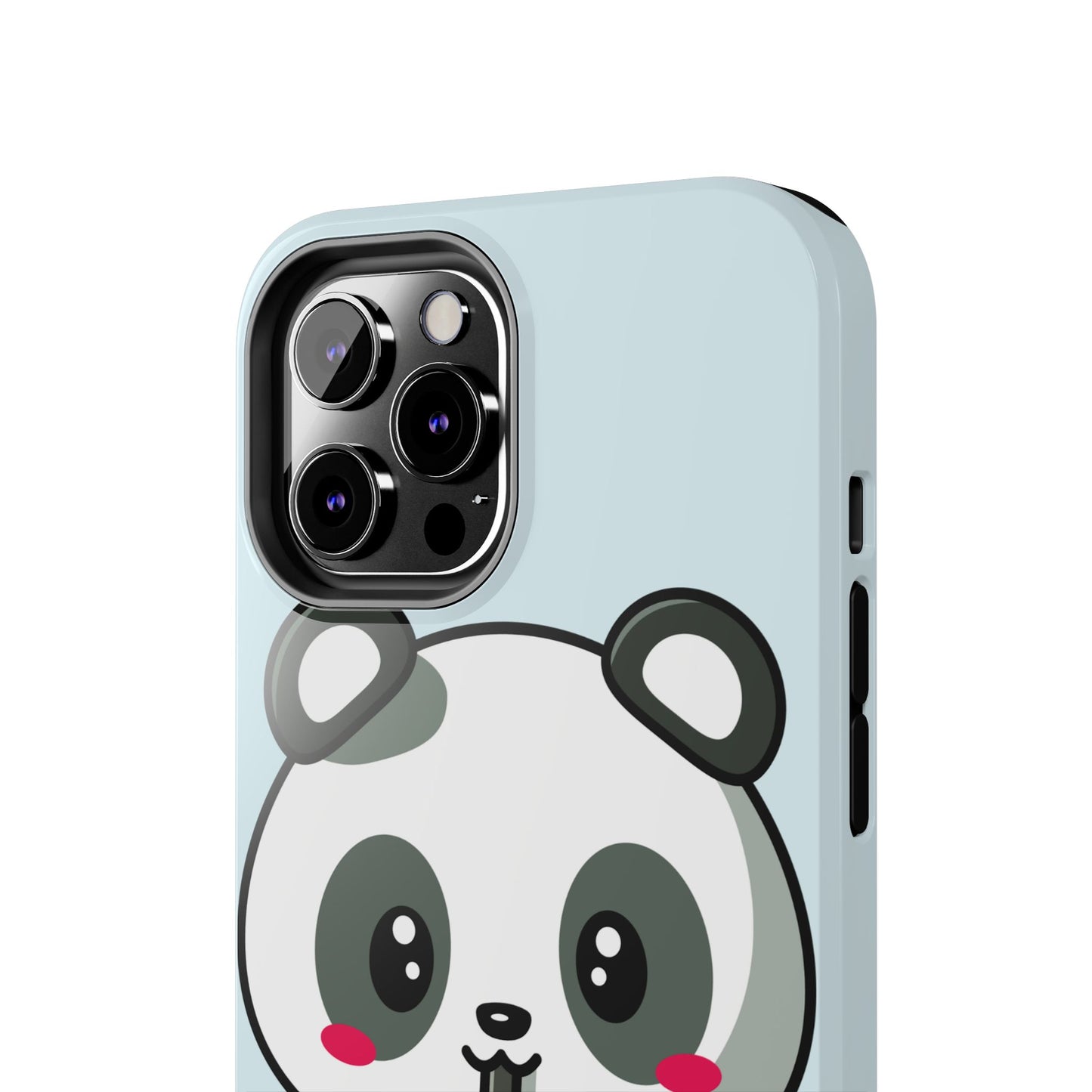 Cute Panda Phone Case with Bubble Tea Design, Tough Phone Cases, Cartoon Character Accessories, Gift for Her, Fun Mobile Cover